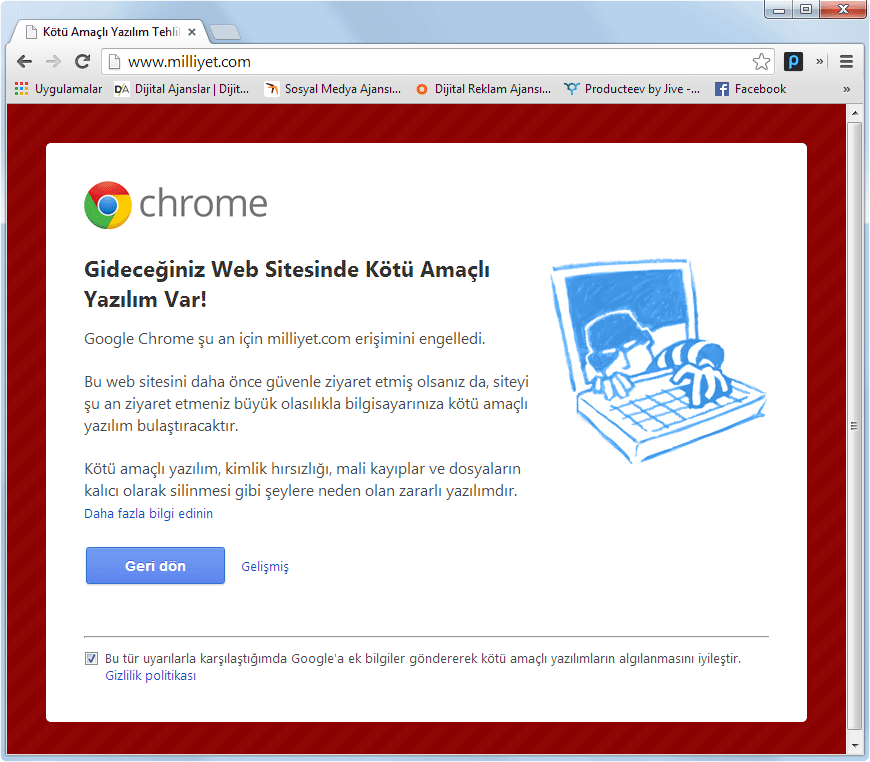 Milliyet Web Sitesi Engellendi!