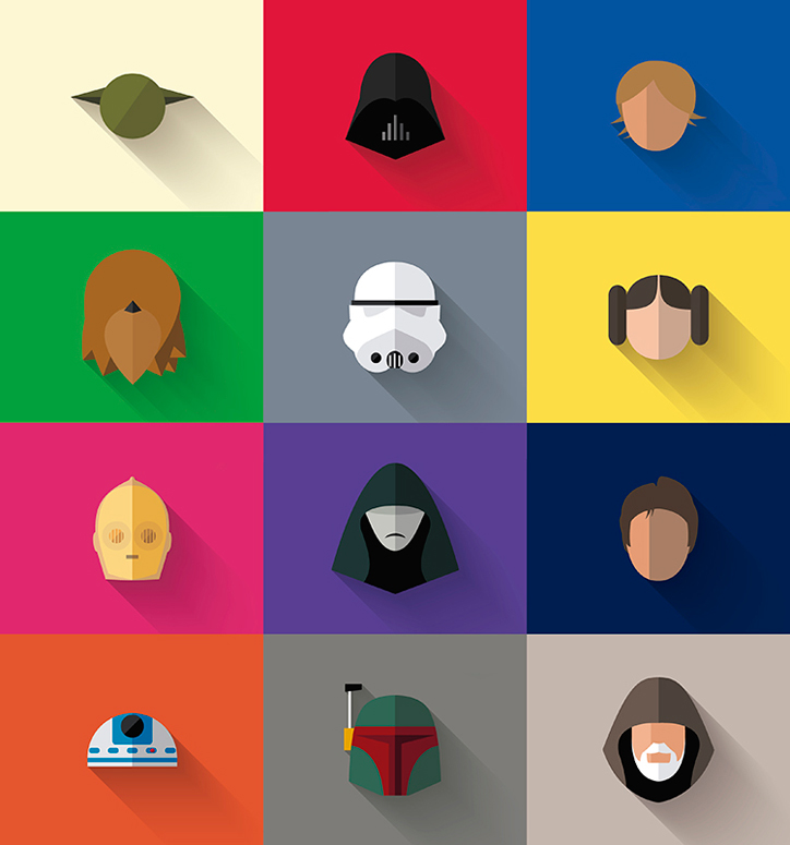 Flat Star Wars İkon Tasarımları