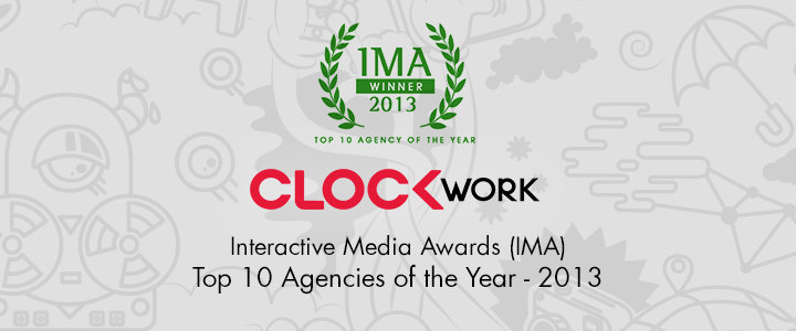 Clockwork, IMA 2013’te Yılın En İyi İlk 10 Ajansı Arasına Girdi