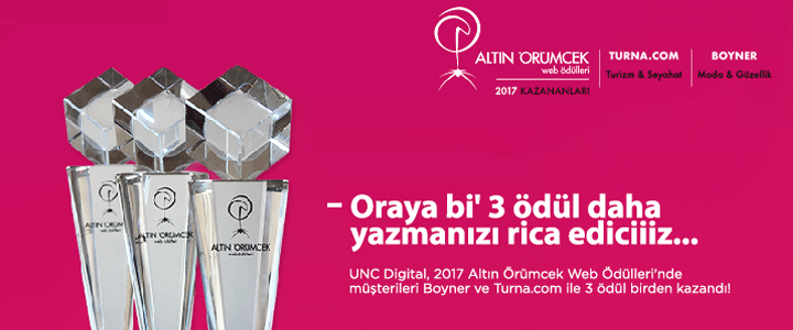 UNC Digital, Altın Örümcek’ten 3 Ödülle Döndü