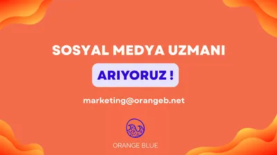 Orange Blue, Sosyal Medya Uzmanı Arıyor !