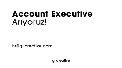 Gricreative Account Executive'ini arıyor!