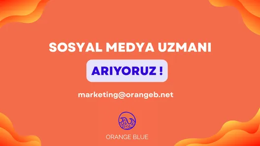 Orange Blue,  Sosyal Medya Uzmanı Arıyor !