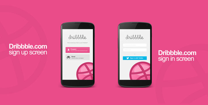 mobil uygulama tasarımı dribble