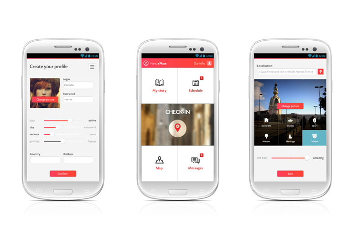 mobil uygulama tasarımları huntaplace