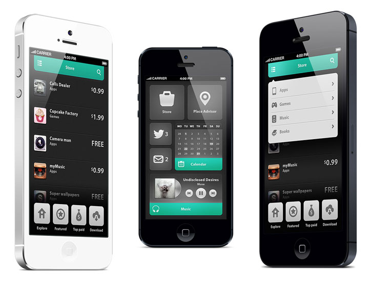 mobil uygulama tasarımı phoneui