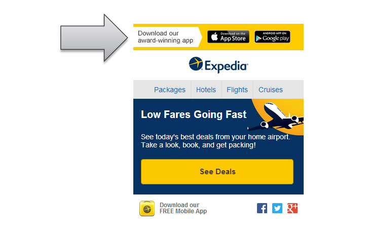 expedia mobil uyumlu e-mail