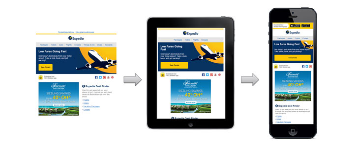 expedia mobil uyumlu e-posta