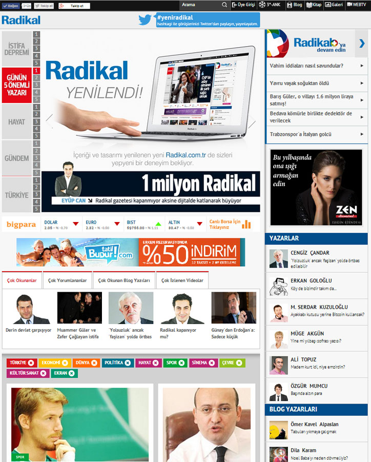 radikal yeni web sitesi