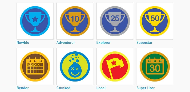 foursquare badges gamification