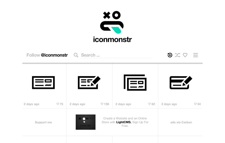 iconmonstr web sitesi