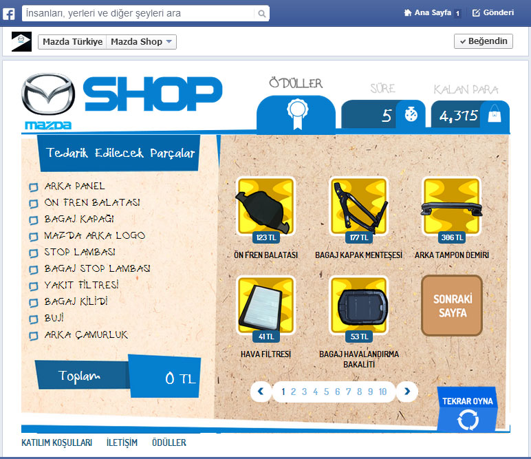 mazda türkiye facebook kampanyası