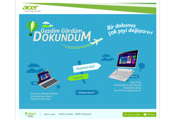 acer facebook kampanyası