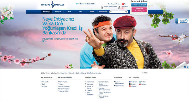 türkiye iş bankası yeni web sitesi