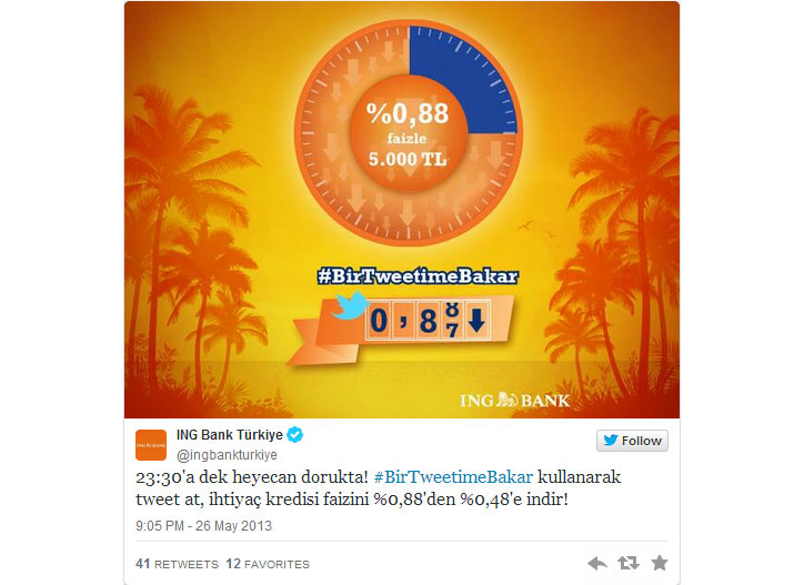 ing bank birtweetimebakar kampanyası