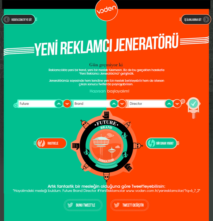 voden yeni reklamcılar jeneratoru