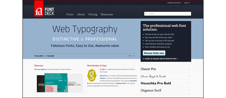 Fontdeck tipografi araçları