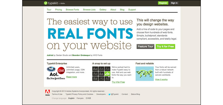 Typekit tipografi
