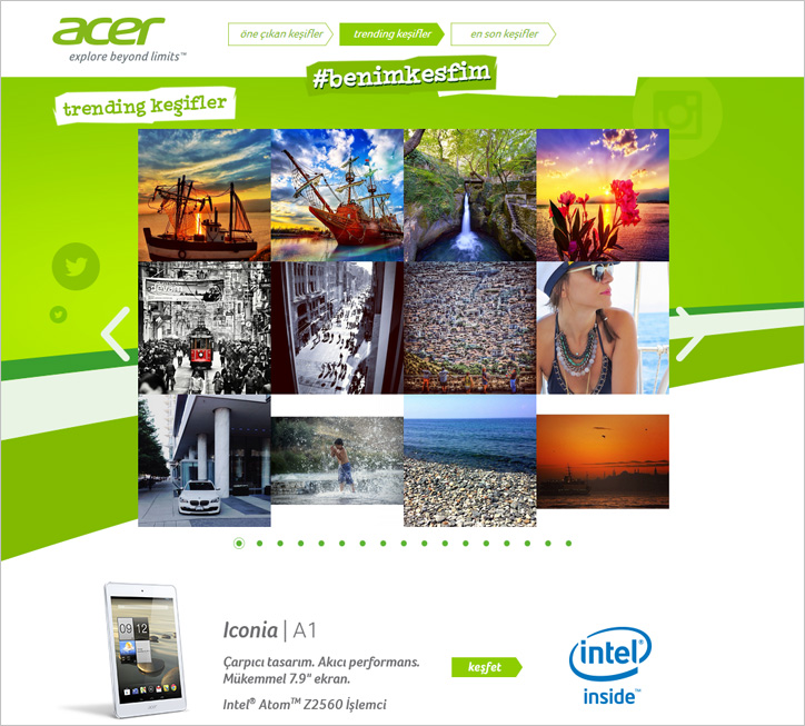 acer sosyal medya kampanyası benim keşfim