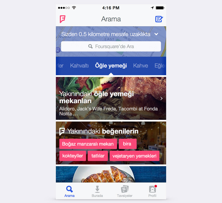 foursquare uygulaması ve logosu yenilendi