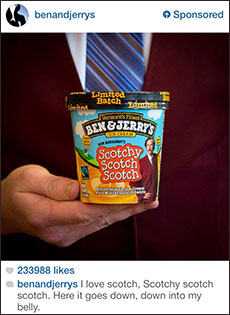instagram reklam ben jerrys