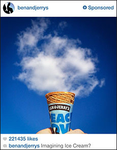 instagram reklamı ben jerrys