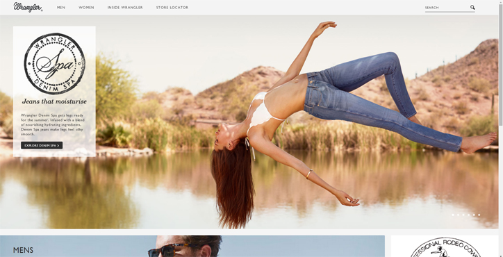 moda markaları web sitesi tasarım örnekleri wrangler