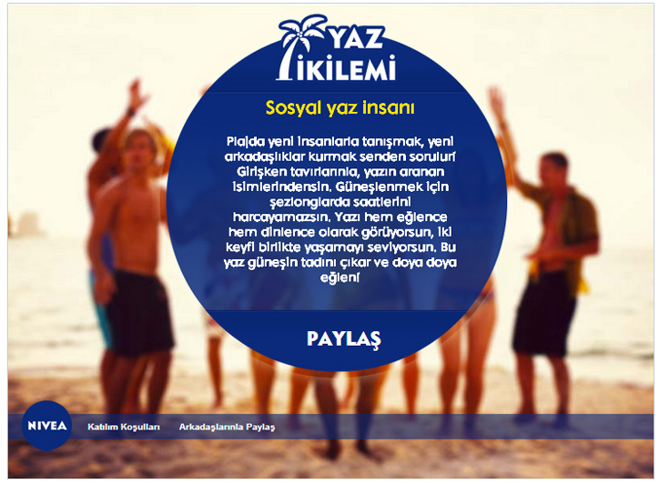 nivea facebook kampanyası yaz ikilemi