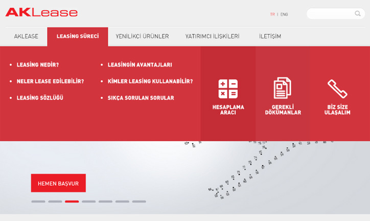 Akbank Aklease Yeni Web Sitesi