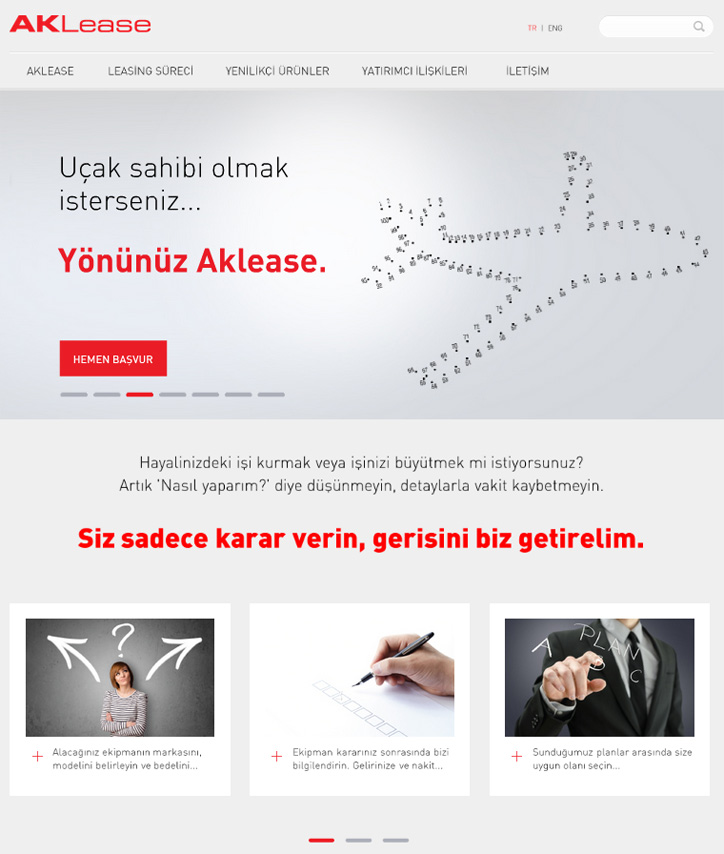 Aklease Yeni Web Sitesi
