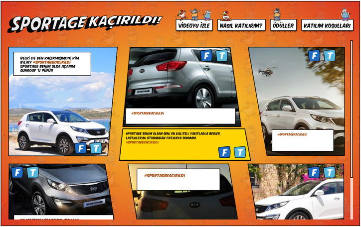 kia sportage kaçırıldı