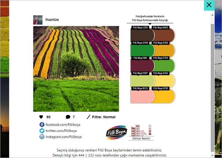 Filli Boya Instagram kampanyası