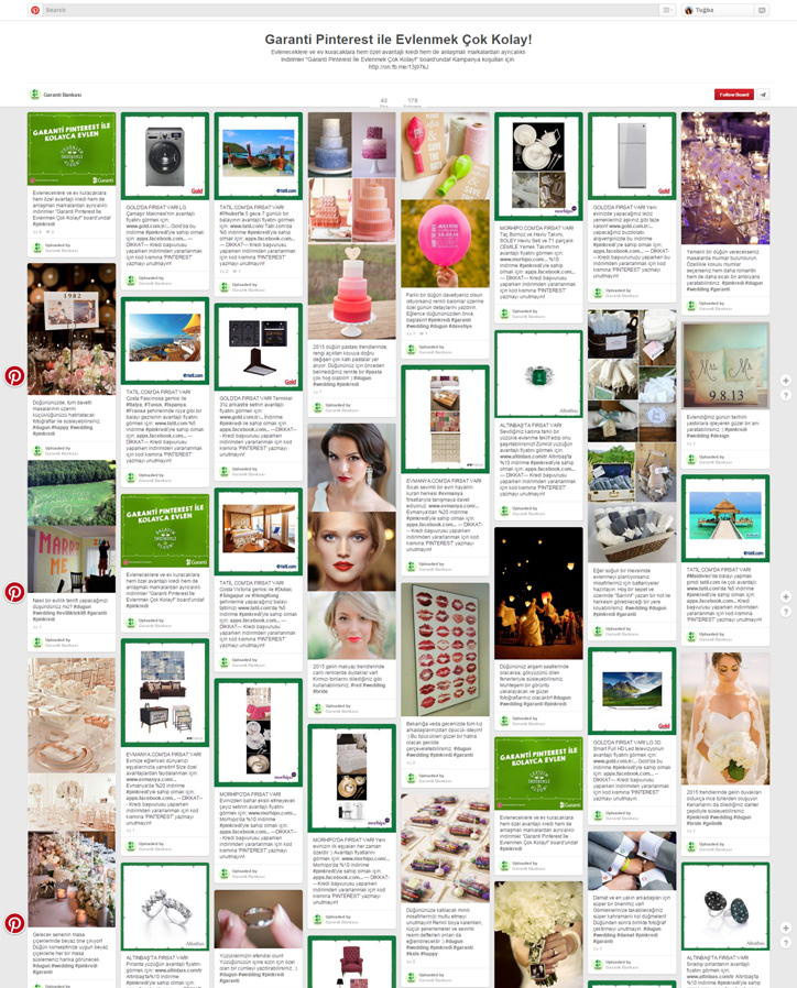 garanti pinterest kampanyası