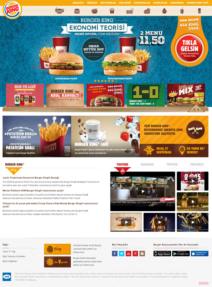 Burger King Türkiye Web Sitesi