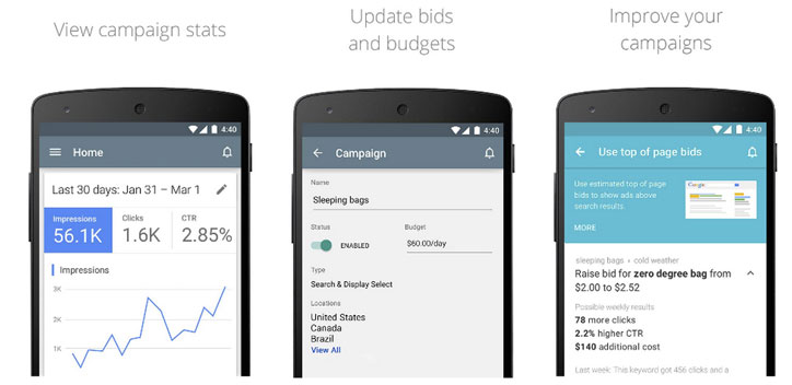 adwords android app