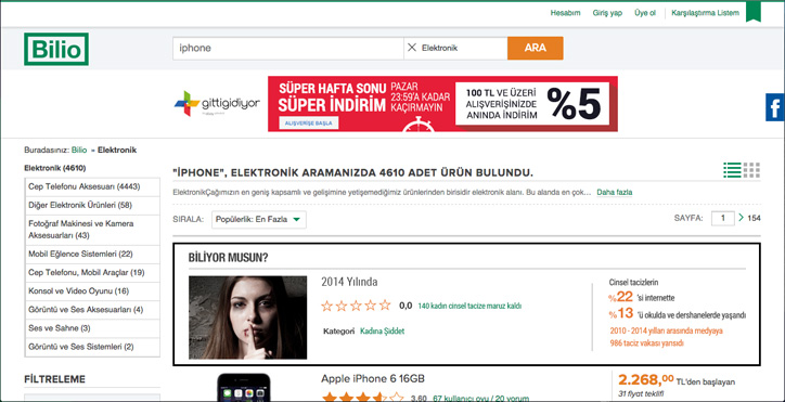 Bilio.com Kadına Şiddete Son proje