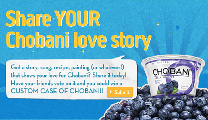 basarılı kullanıcı içerik kampanyaları chobani