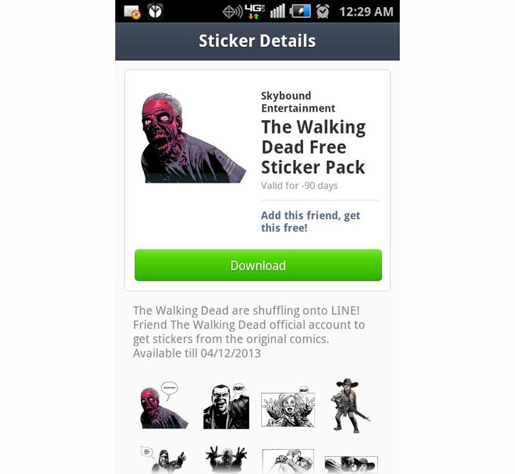 line the walking dead kampanyası