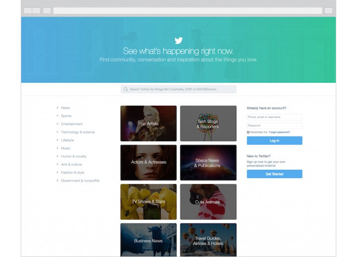 twitter ana sayfa tasarımı