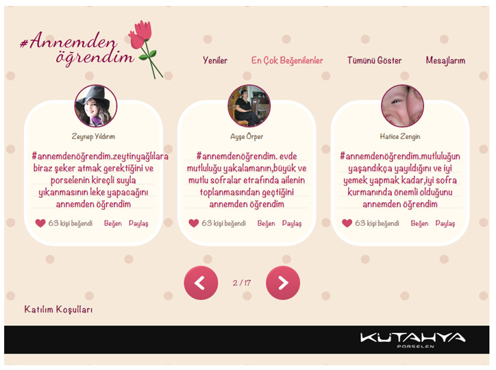 Kütahya Porselen Facebook Kampanyası