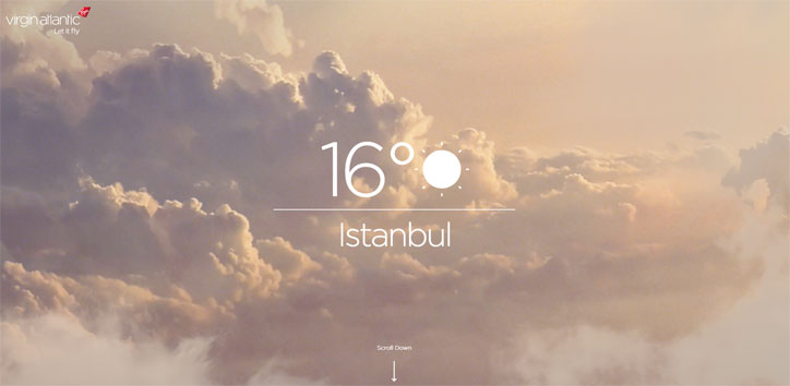 virgin atlantic interaktif tatil sitesi