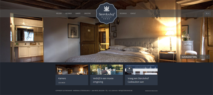 Sterckxhof Otel Web Sitesi Tasarim