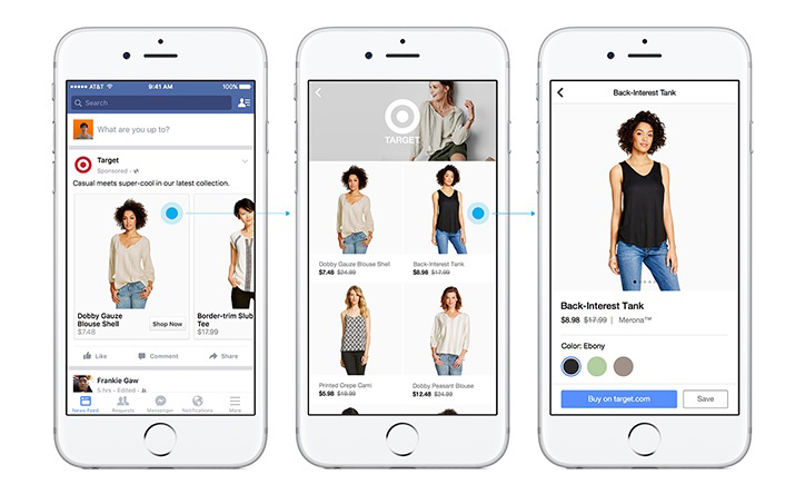 Facebook Mobil Alışveriş Özelliği