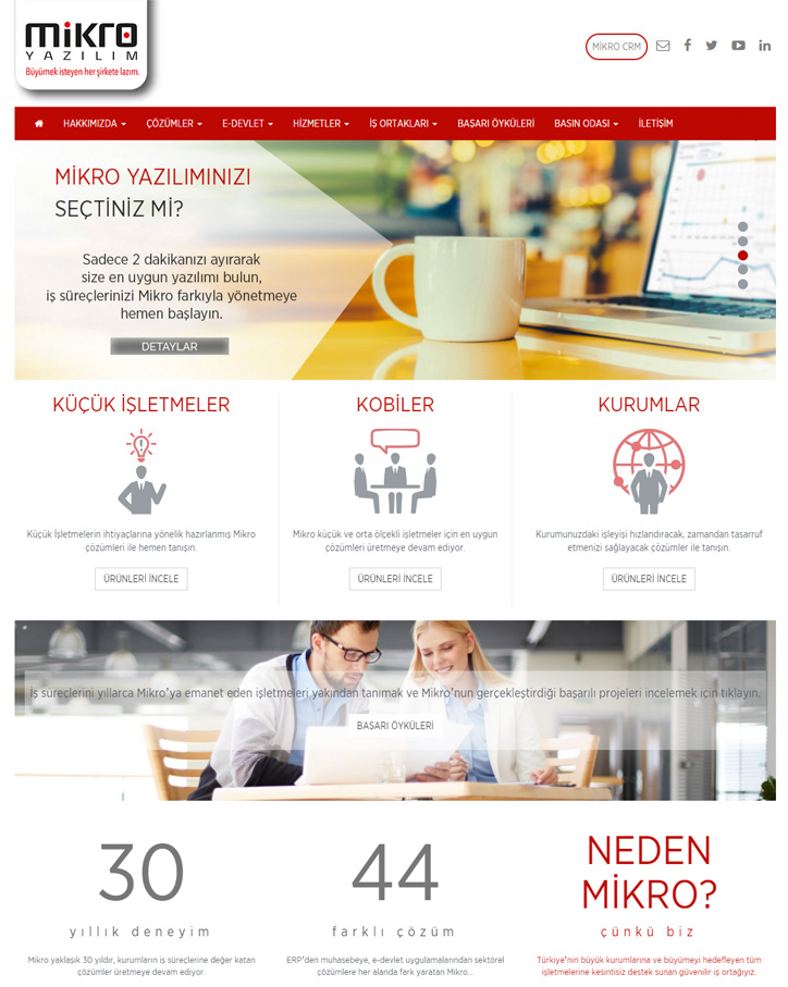 Mikro Yazılım Web Sitesi 