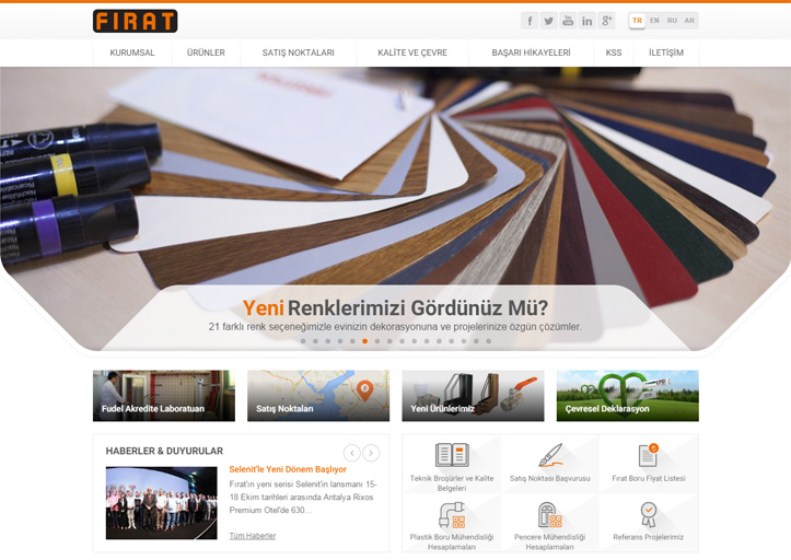 Fırat Plastik Kurumsal Web Sitesi 
