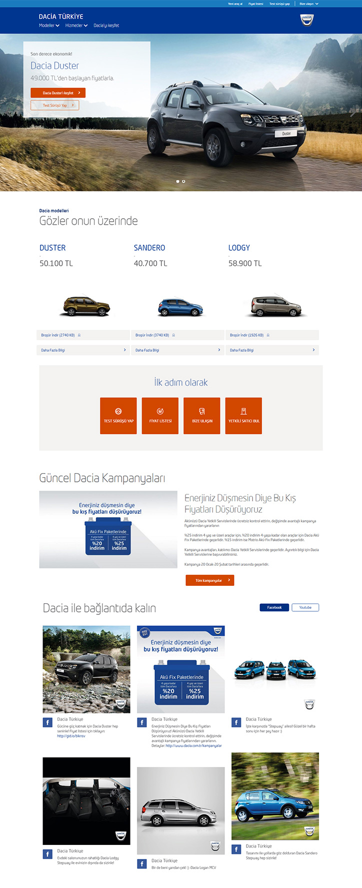 Dacia Yeni Web Sitesi