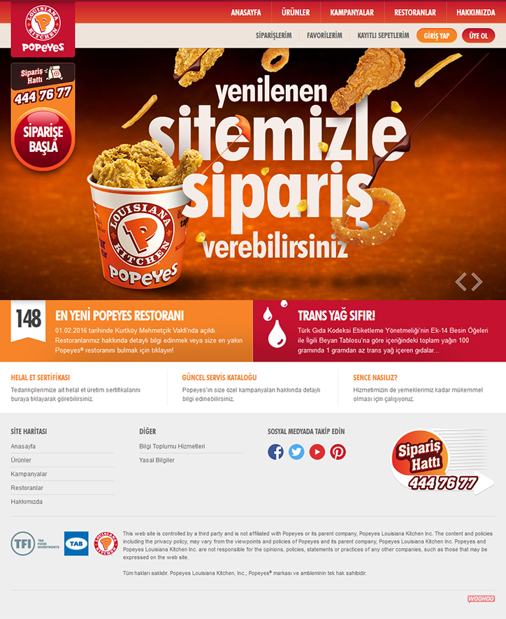 Popeyes  Web Sitesi 