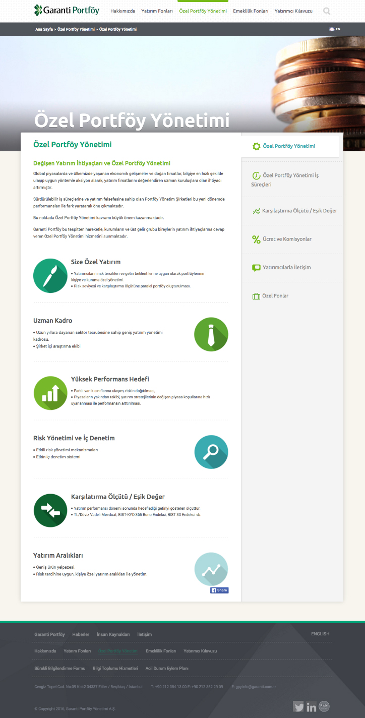 Garanti Portföy Web Sitesi