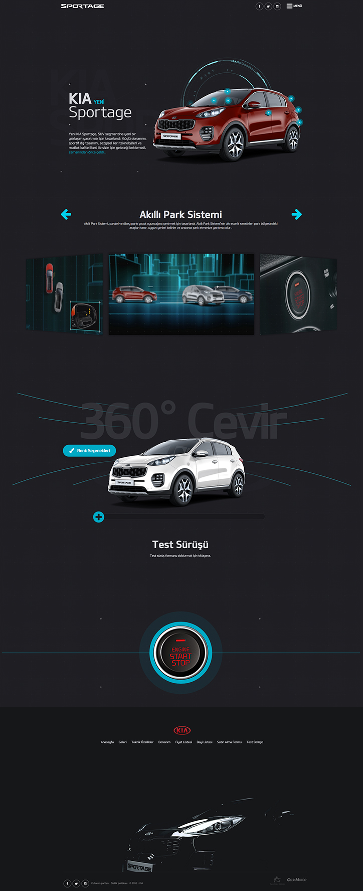 Yeni KIA Sportage’ın Gelecekten Gelen Web Sitesi