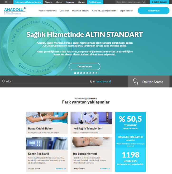 Anadolu Sağlık Merkezi’nin Yeni Web Sitesi